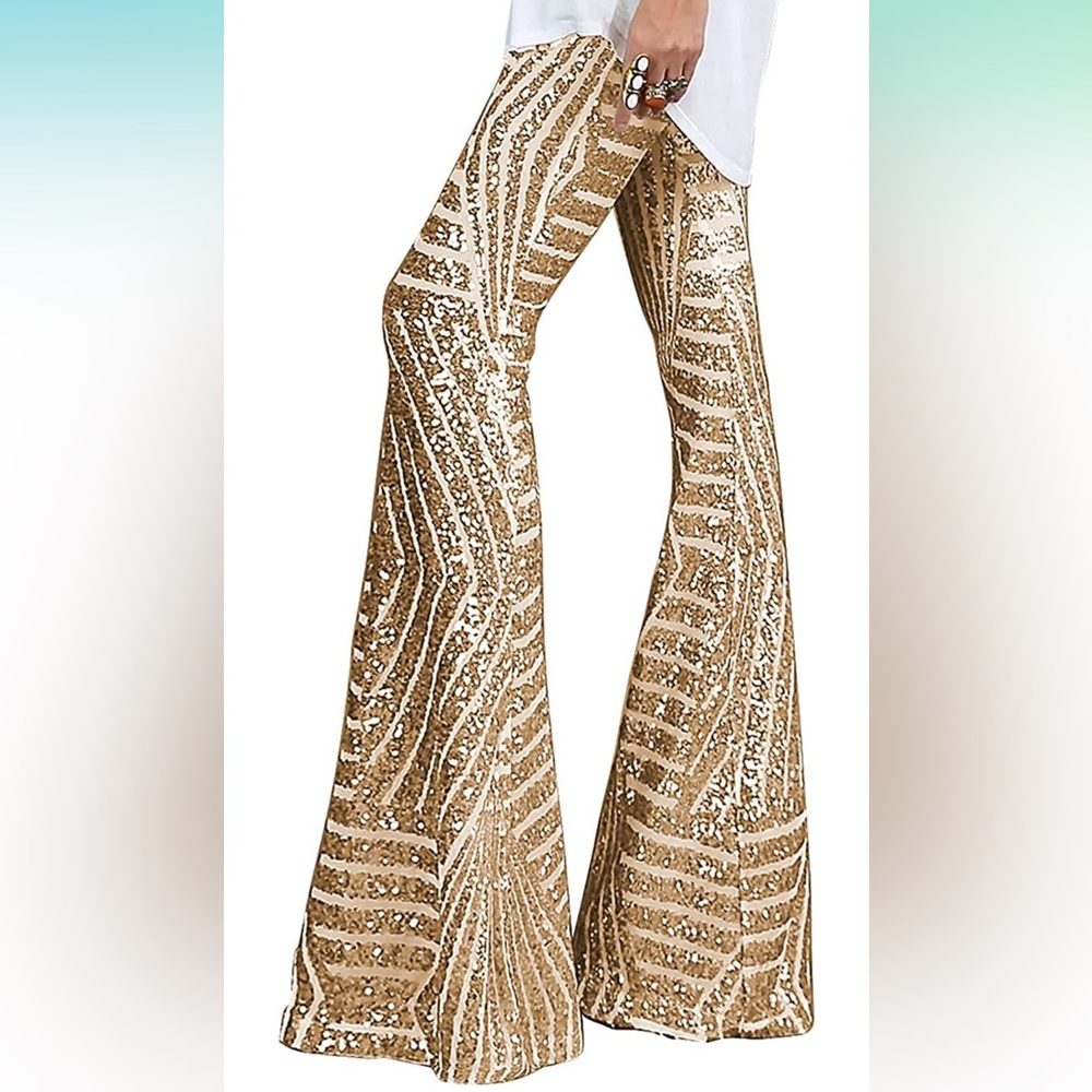 NEW gold sparkle pants (M)